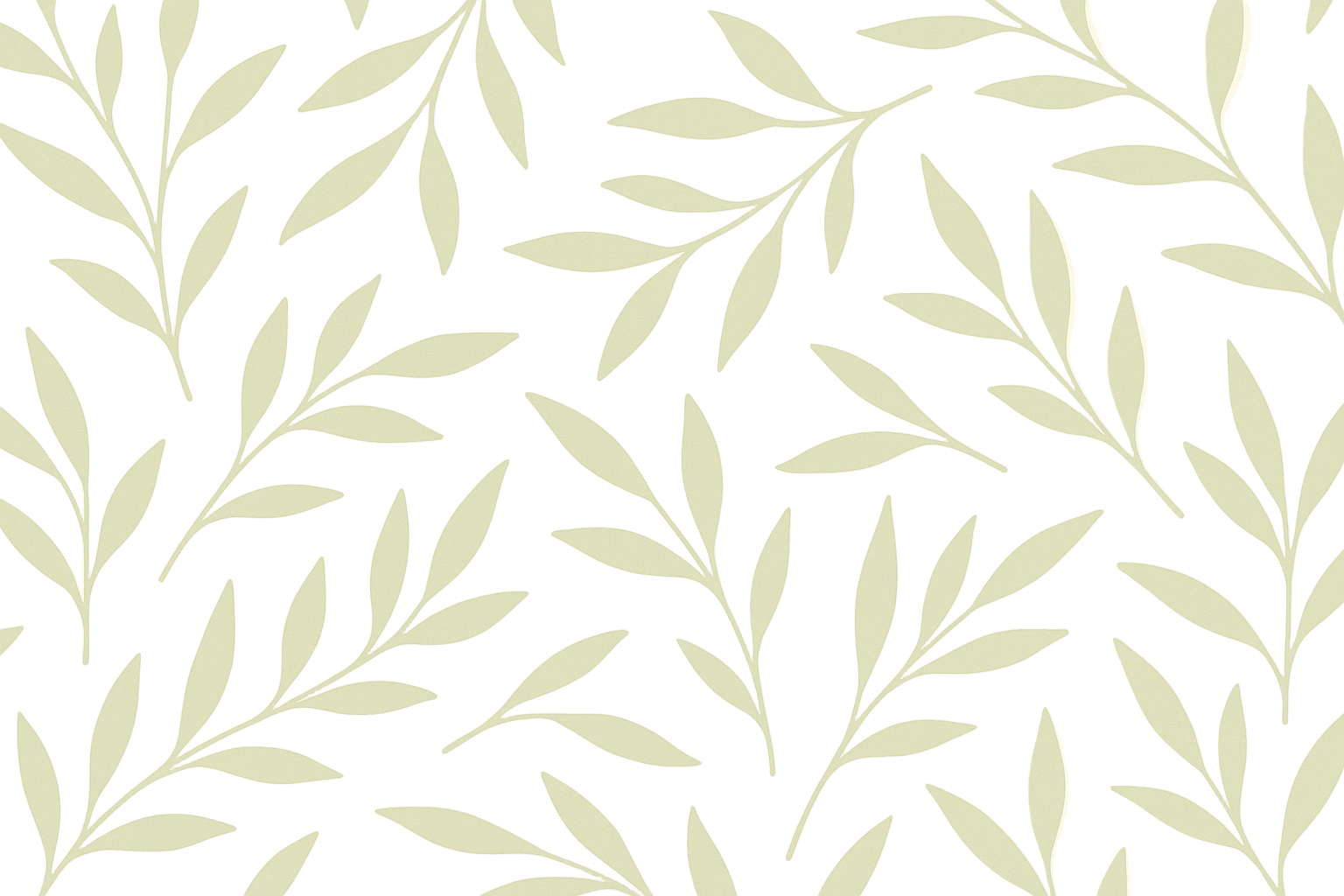 Pattern of light green leaves on a beige background